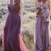 Homrain A-Line Covertible Pleated Tulle Long Bridesmaid Dress | Wedding Guest Dresses