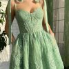 Homrain Sweetheart Homecoming Dress With Appliques | Green Hoco Dresses