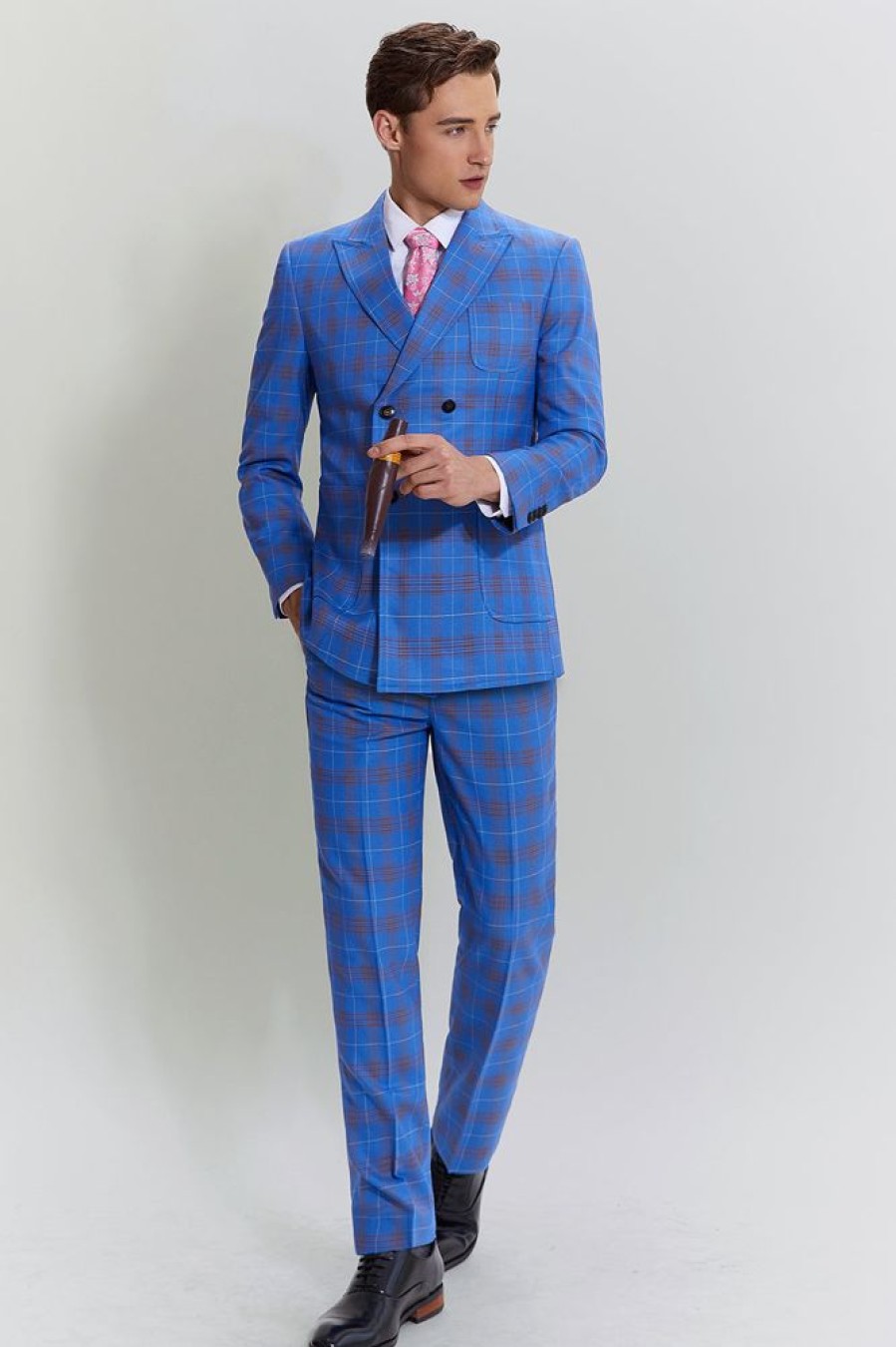 Homrain Plaid Men'S 3 Piece Tuxedo Suits | Men'S Suits & Tuxedos