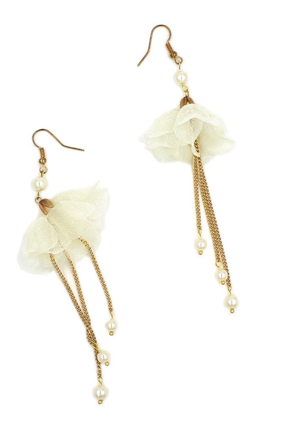 Homrain Beaded Flower Bridal Headband Earrings | Earrings