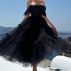 Homrain A-Line Corset Ruffled Tulle Homecoming Prom Dress | Black Prom Dresses