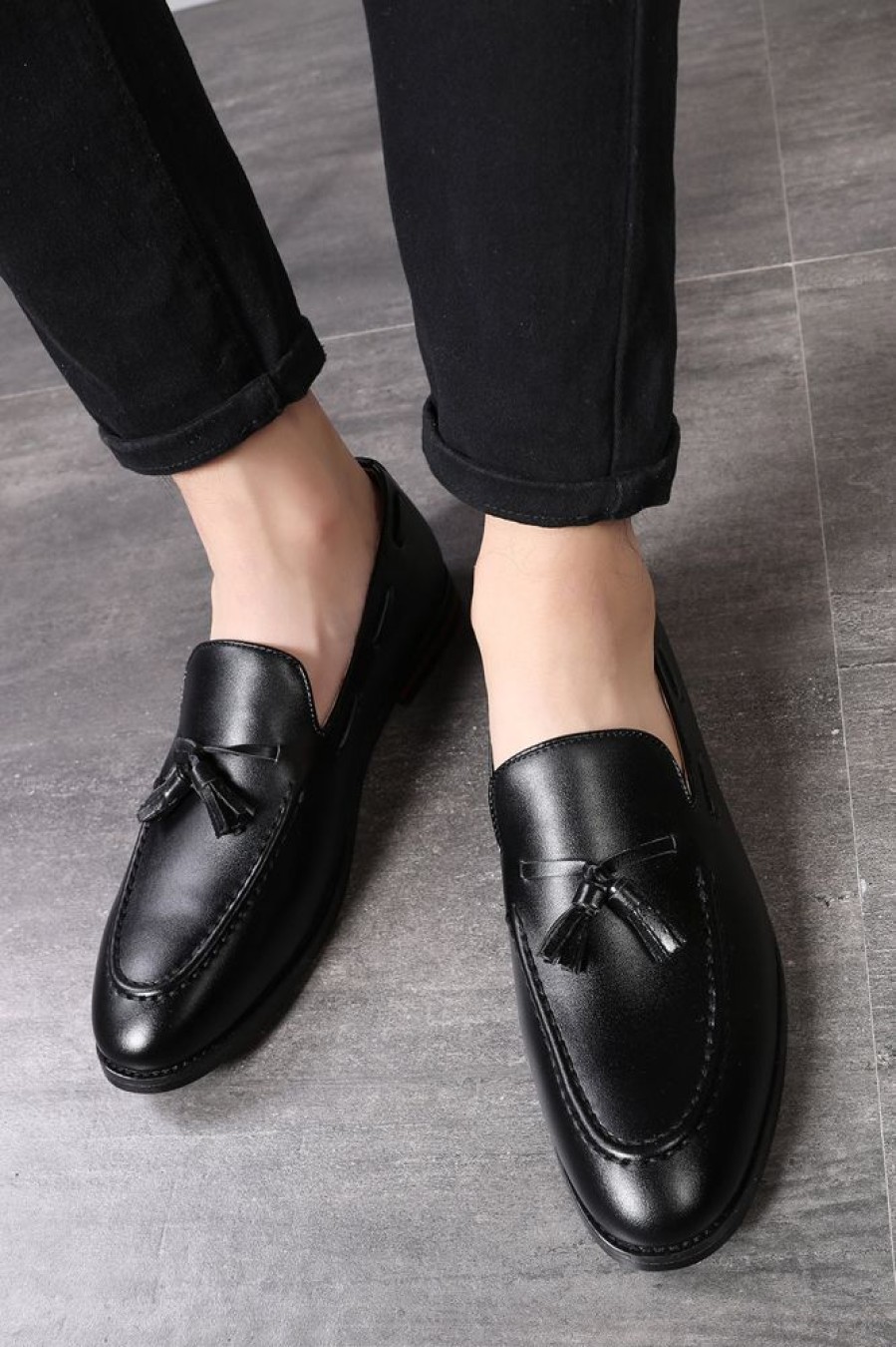 Homrain Leather Fringe Slip-On Men'S Shoes | Men'S Shoes