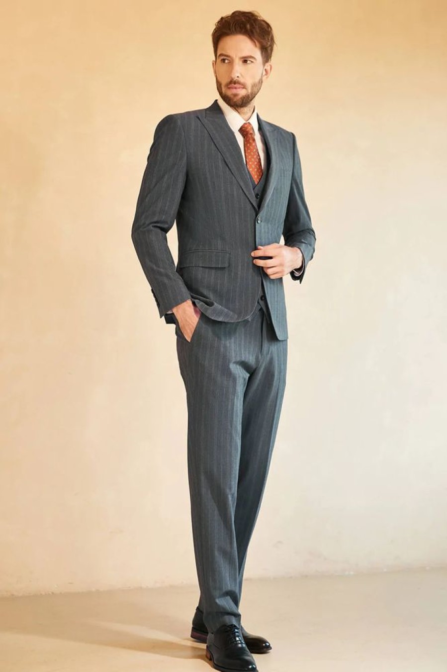 Homrain Peak Lapel Two Button 3 Piece Suit Wedding | Prom Suits