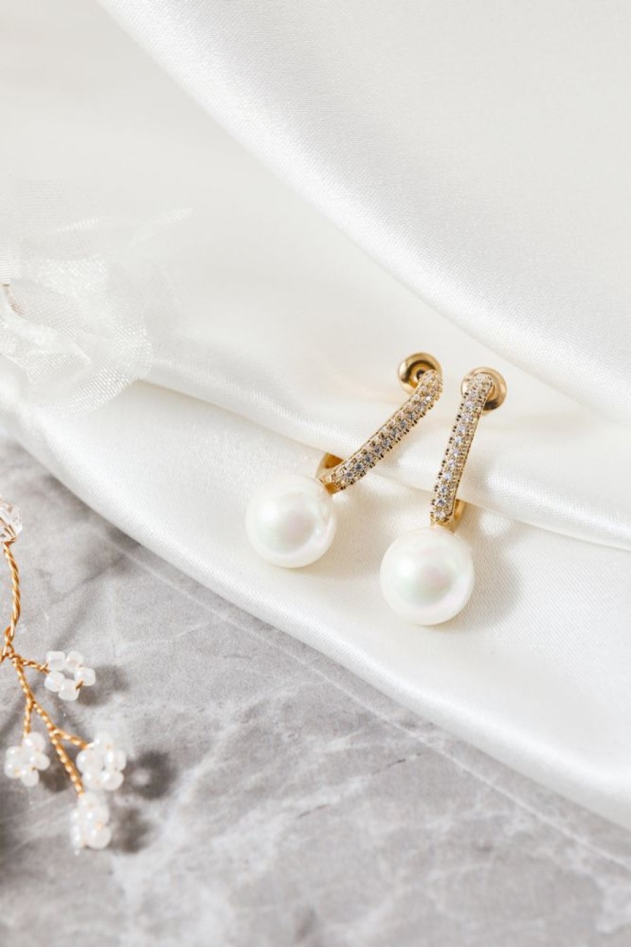 Homrain Pearl Water Drop Earrings | Earrings