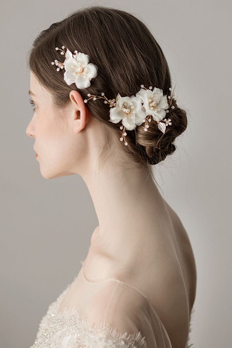 Homrain Super Fairy Sweet Chiffon Flower Hairpins | Bridal Accessories