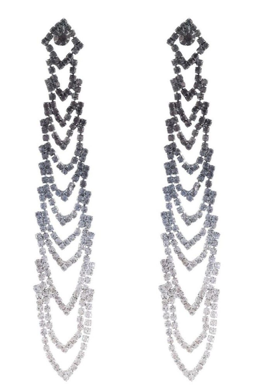 Homrain Rhinestones Tassel Long Earrings | Earrings