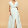 Homrain Chiffon V-Neck Bridesmaid Dress | Boho Bridesmaid Dresses