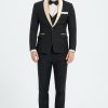 Homrain Black And Champagne 3 Piece Shawl Lapel Men'S Prom Homecoming Suits | Homecoming Suits