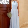 Homrain Long Chiffon Bridesmaid Dress With Slit | Wedding Guest Dresses