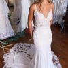 Homrain Boho Mermaid Spaghetti Straps Long Wedding Dress With Lace | Lace Wedding Dresses