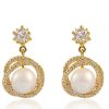 Homrain Beading Pearl Earrings | Bridal Accessories