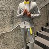 Homrain Notched Lapel Double Breasted 2 Piece Prom Suits For Men | Homecoming Suits