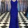 Homrain Royal Blue Sequin Mermaid Prom Dress | Blue Prom Dresses