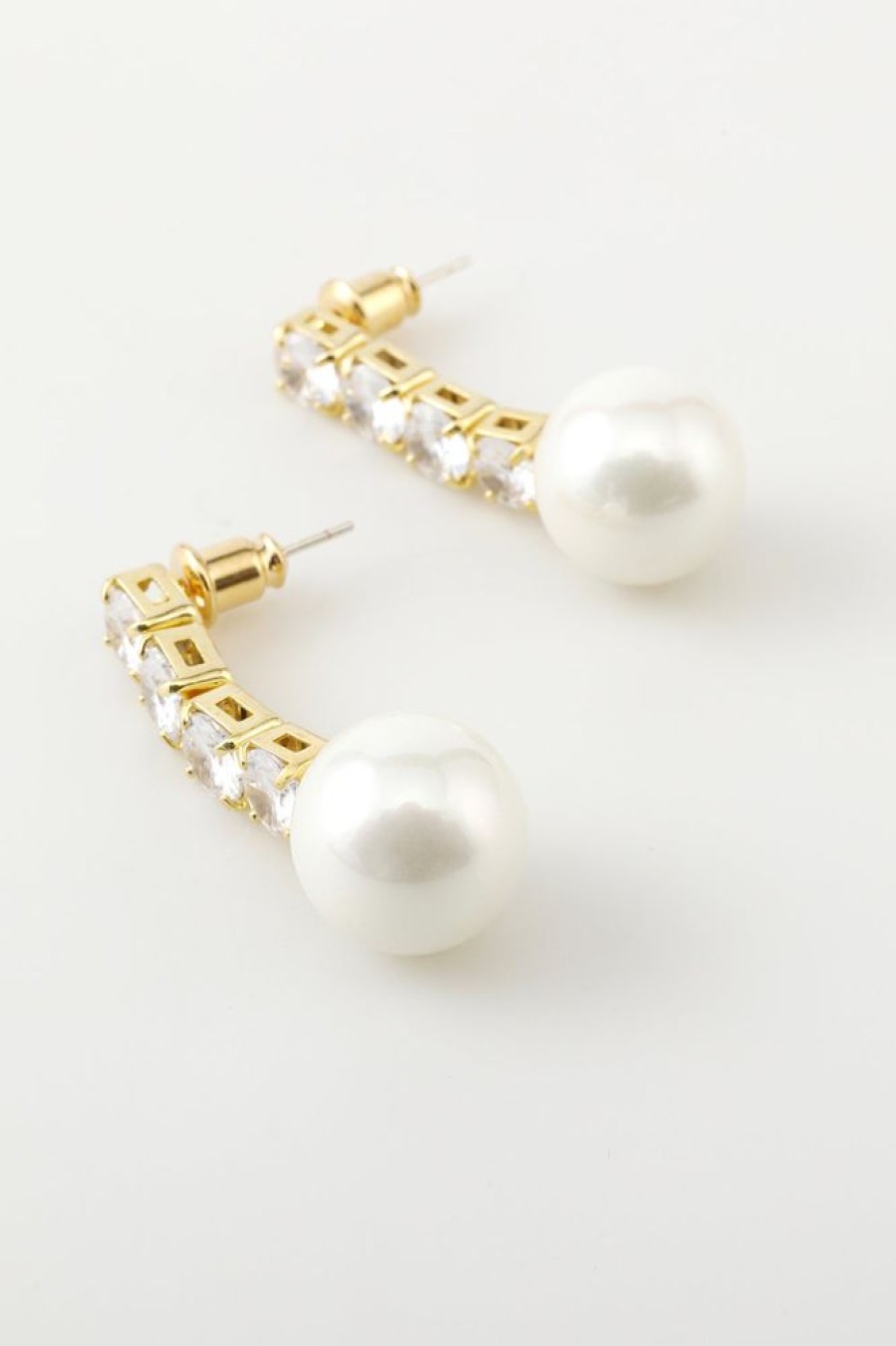 Homrain Crystal Pearl Earrings | Bridal Accessories