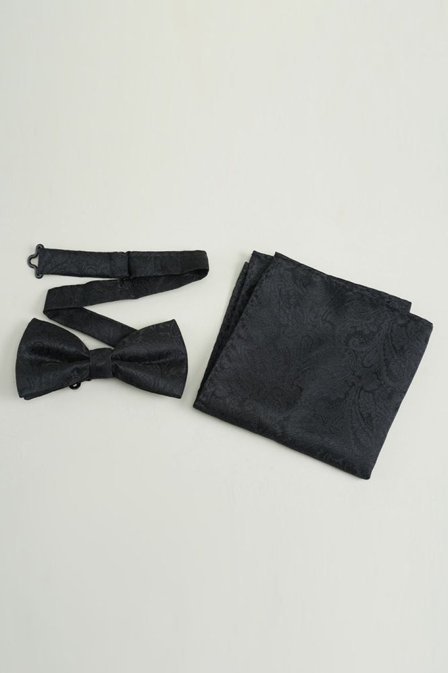 Homrain Jacquard Satin Bow Tie Pocket Square Set | Men'S Accessories