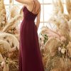 Homrain Chiffon Bridesmaid Dress | Burgundy Bridesmaid Dress