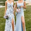 Homrain Mermaid Bridesmaid Dress With Slit | Bridesmaid Dress Under 100