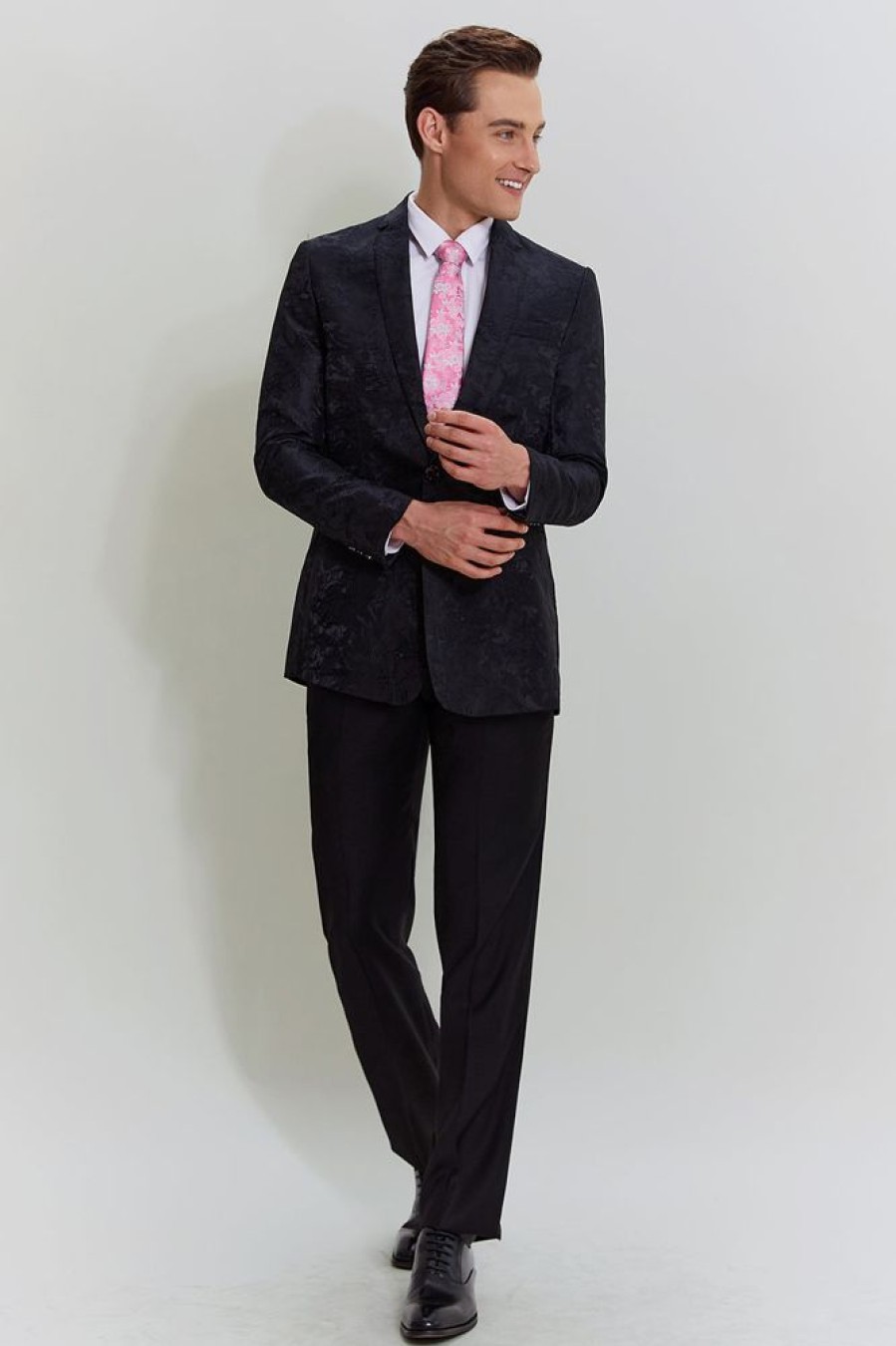 Homrain Jacquard Satin Notched Lapel Homecoming Blazer | Men'S Suits & Tuxedos