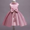 Homrain Satin Beaded Flower Girl Dress With Bow | Flower Girl Dresses