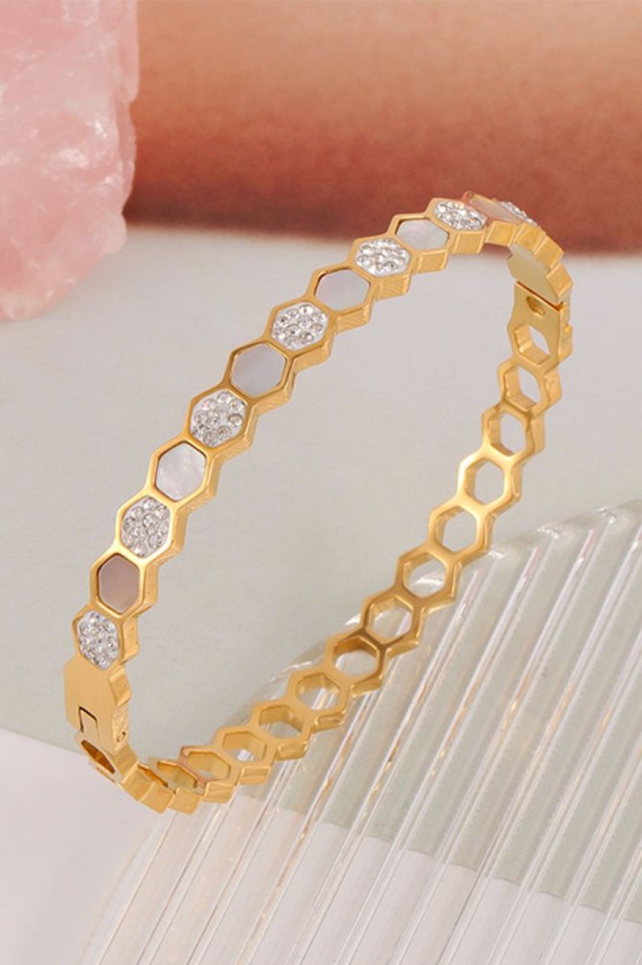 Homrain Gold Plated Titanium Stainless Steel Bracelet | Bridal Accessories