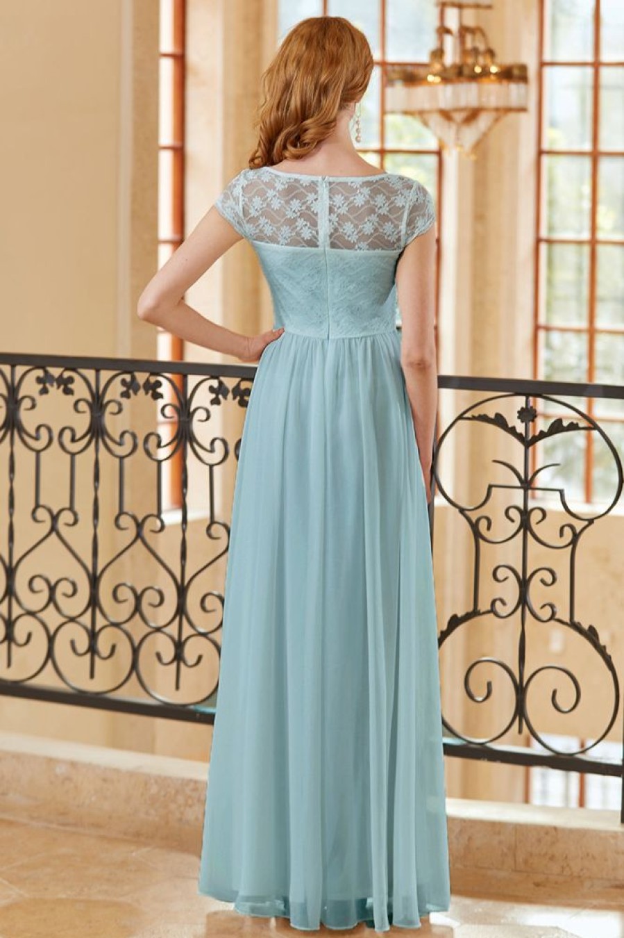 Homrain A Line Sweetheart Long Lace Dress | Bridesmaid Dress Under 100