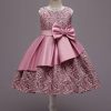 Homrain Satin Flower Girl Dress With Bow | Flower Girl Dresses