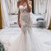 Homrain Off The Shoulder Long Lace Mermaid Wedding Dress | Mermaid Wedding Dresses