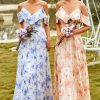 Homrain Bridesmaid Dress Printed With Ruffles | Boho Bridesmaid Dresses