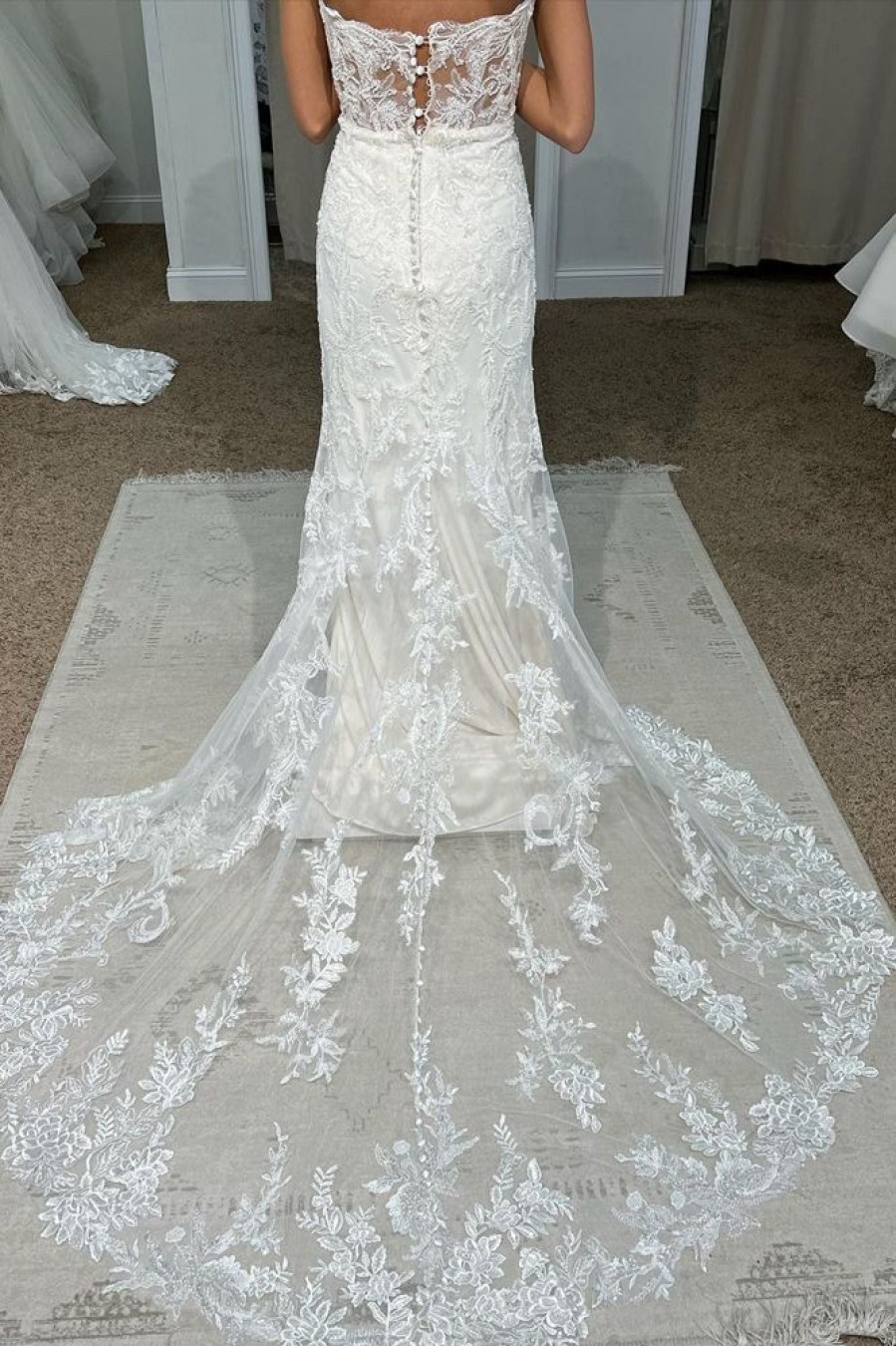 Homrain Sweetheart Mermaid Long Lace Wedding Dress | Lace Wedding Dresses