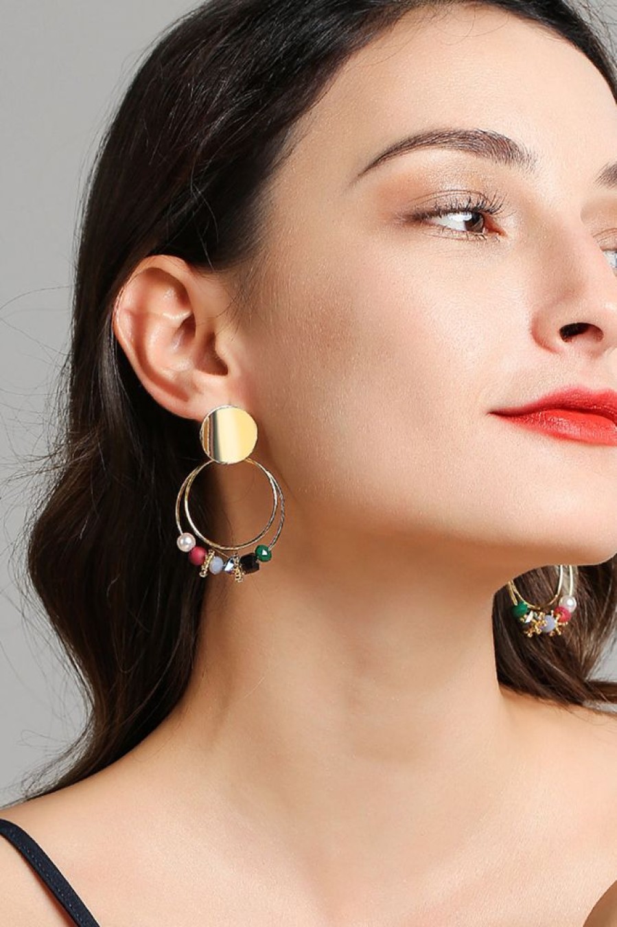 Homrain Circle Personality Atmospheric Earrings | Bridal Accessories