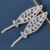 Homrain Rhinestone Leaf Bangs Side Hair Clip | Bridal Accessories