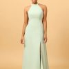 Homrain A Line Halter Long Bridesmaid Dress With Open Back | Bridesmaid Dress Under 100