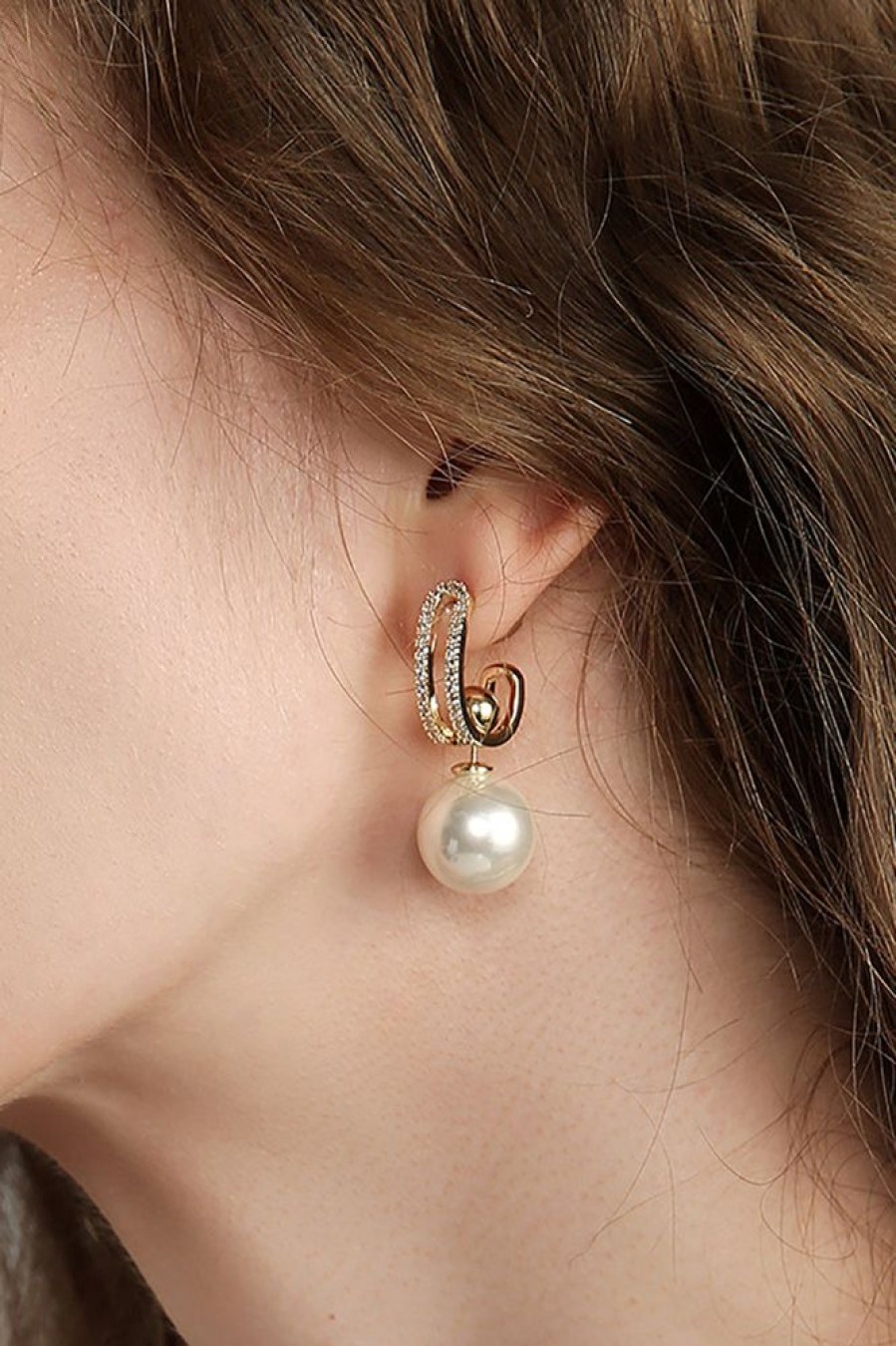 Homrain Pearl Elegant Trendy Earrings | Bridal Accessories