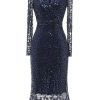 Homrain Beaded And Sequin Midi Mother Of Bride Dress | Wedding Guest Dresses