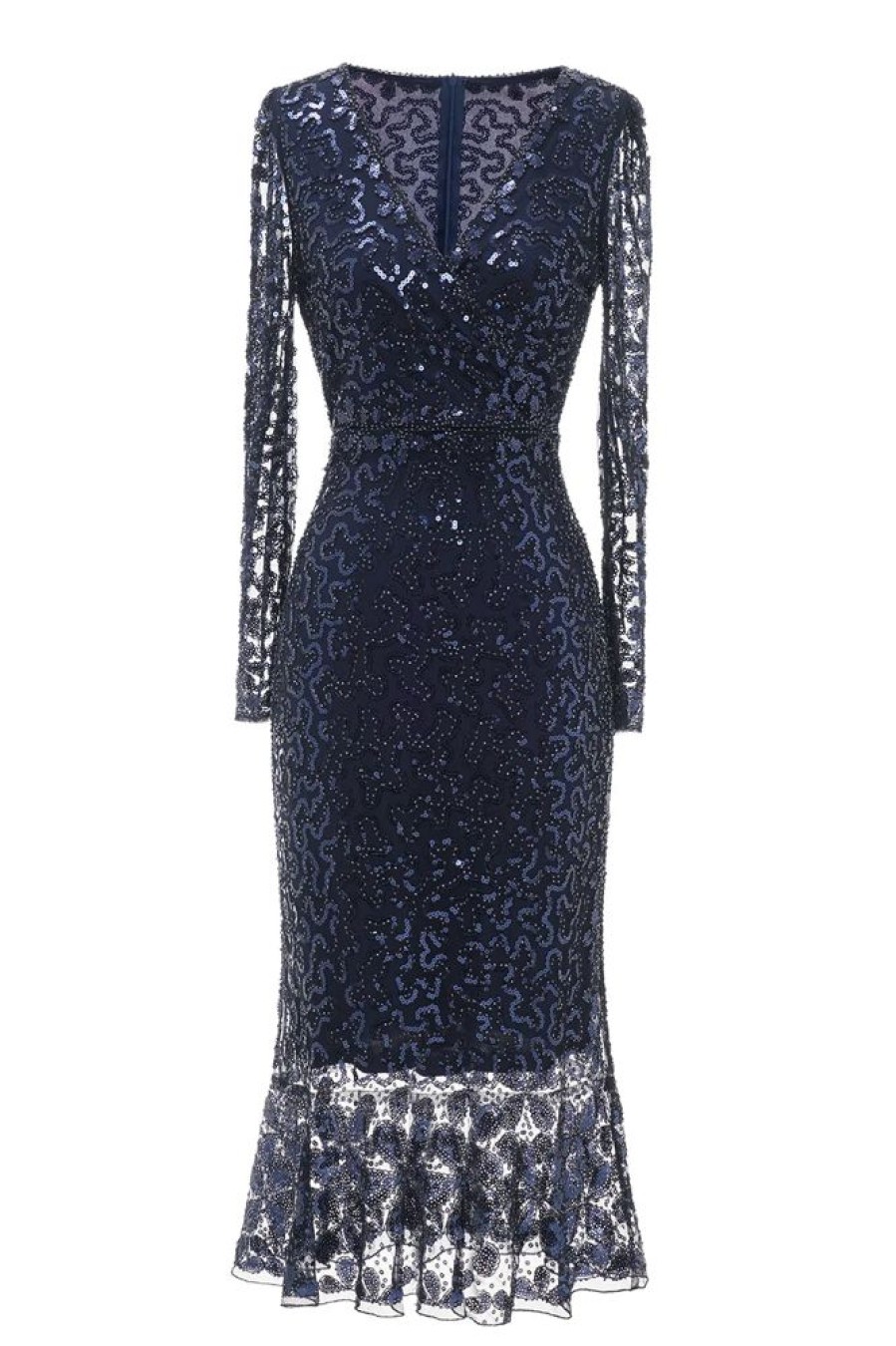 Homrain Beaded And Sequin Midi Mother Of Bride Dress | Wedding Guest Dresses