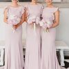 Homrain Flutter Sleeve Backless Mermaid Long Bridesmaid Dress | Boho Bridesmaid Dresses