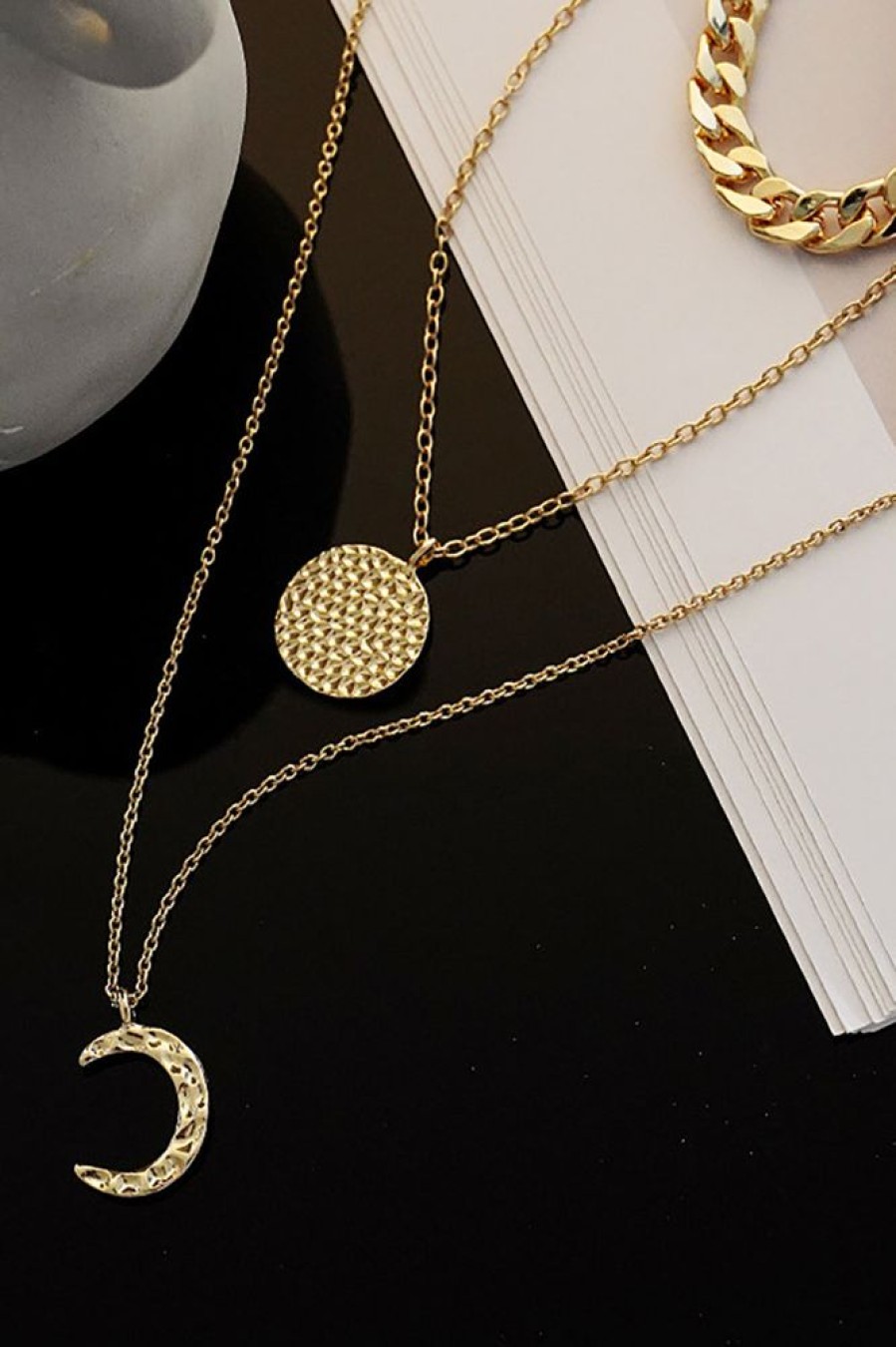 Homrain Multilayer Moon Shaped Necklace | Necklace