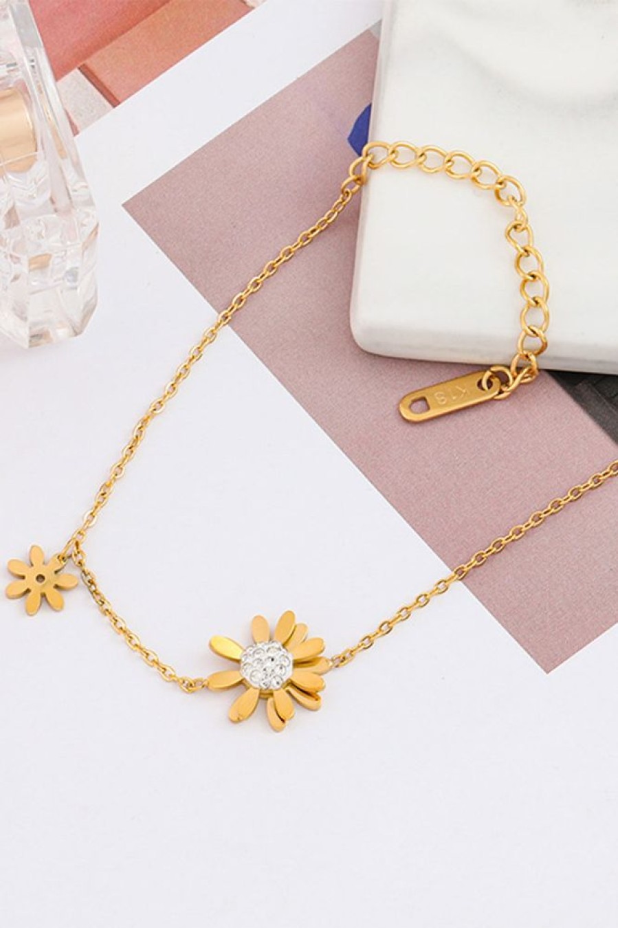 Homrain Titanium Daisy Bracelet | Necklace