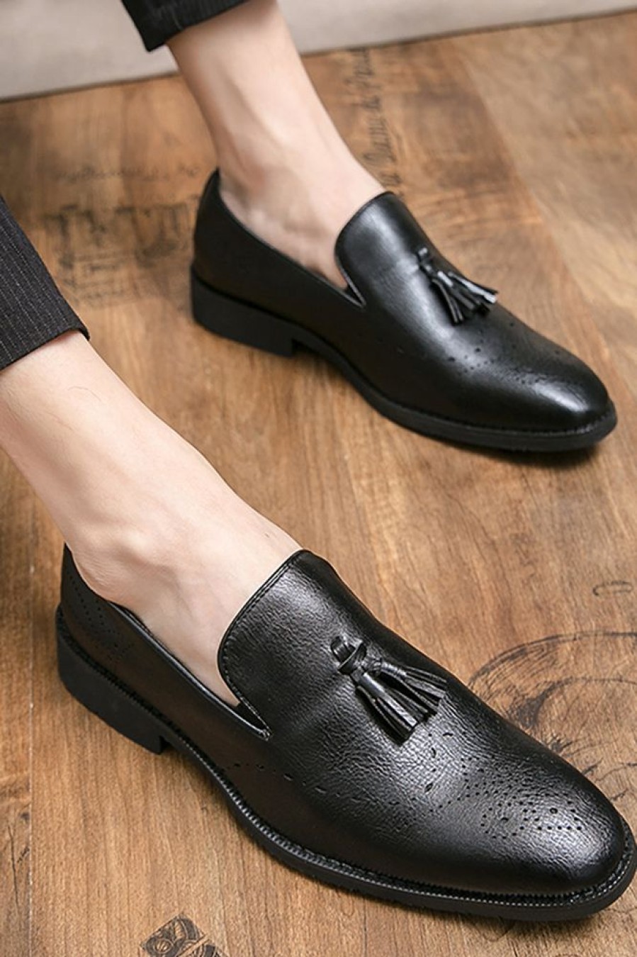 Homrain Leather Fringe Slip-On Men'S Shoes | Men'S Shoes