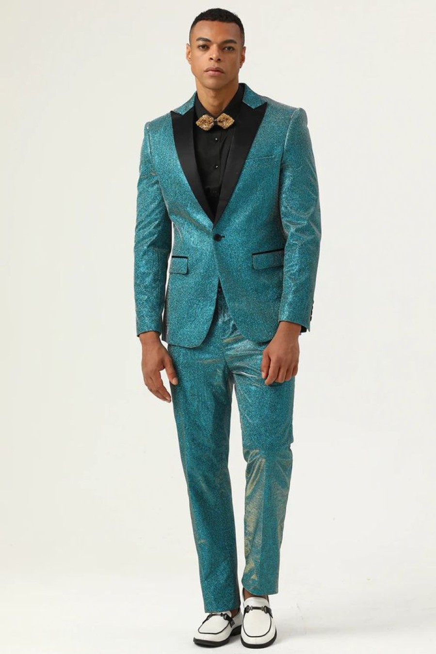 Homrain Glitter Peak Lapel 2 Piece Men'S Suits | Men'S Suits & Tuxedos