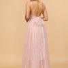 Homrain A Line Spaghetti Straps Long Bridesmaid Dress | Dusty Rose Bridesmaid Dress