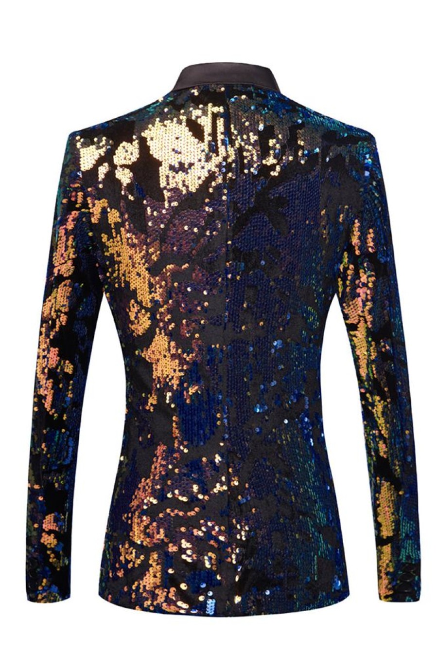 Homrain Sparkly Dark Blue Sequins Men'S Blazer | Men Blazers