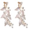 Homrain Leaves Drop Earrings | Bridal Accessories