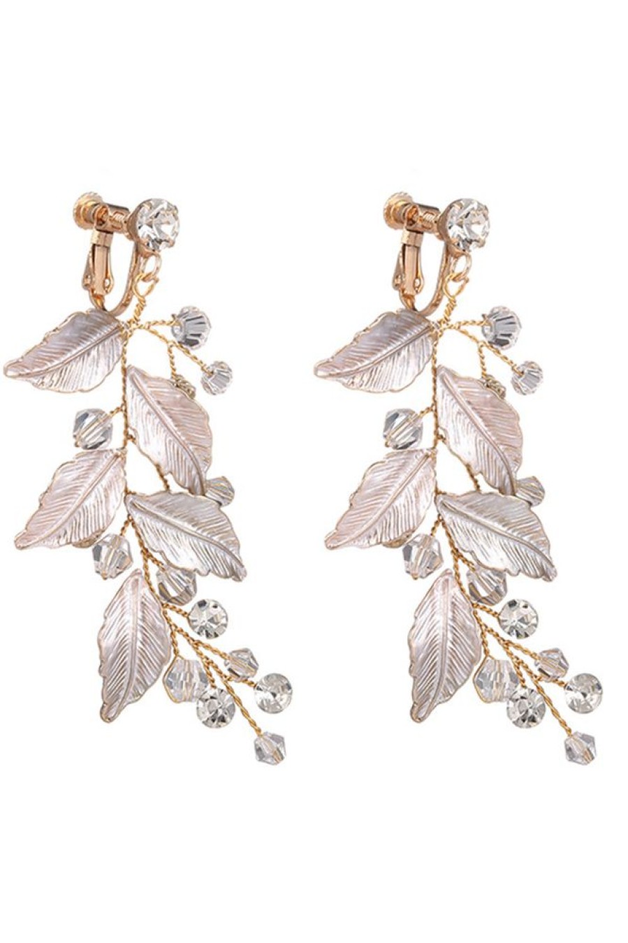 Homrain Leaves Drop Earrings | Bridal Accessories