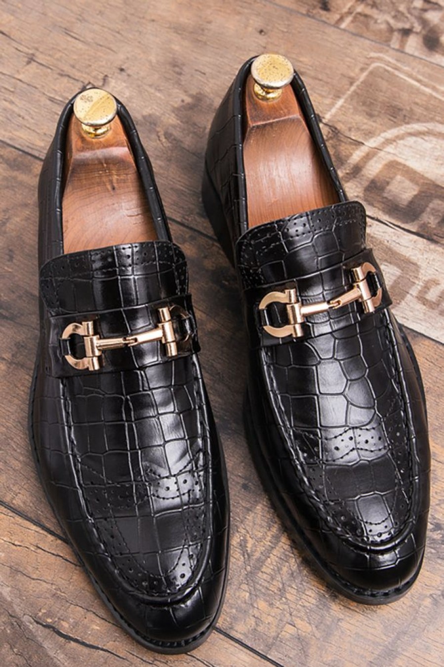 Homrain Slip-On Leather Monk Men'S Shoes | Men'S Shoes