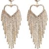 Homrain Rhinestone Sweetheart Earrings | Bridal Accessories