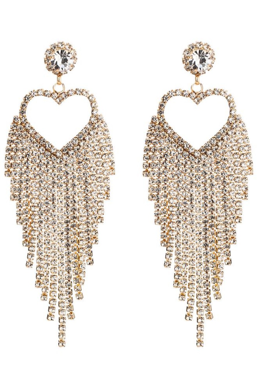 Homrain Rhinestone Sweetheart Earrings | Bridal Accessories