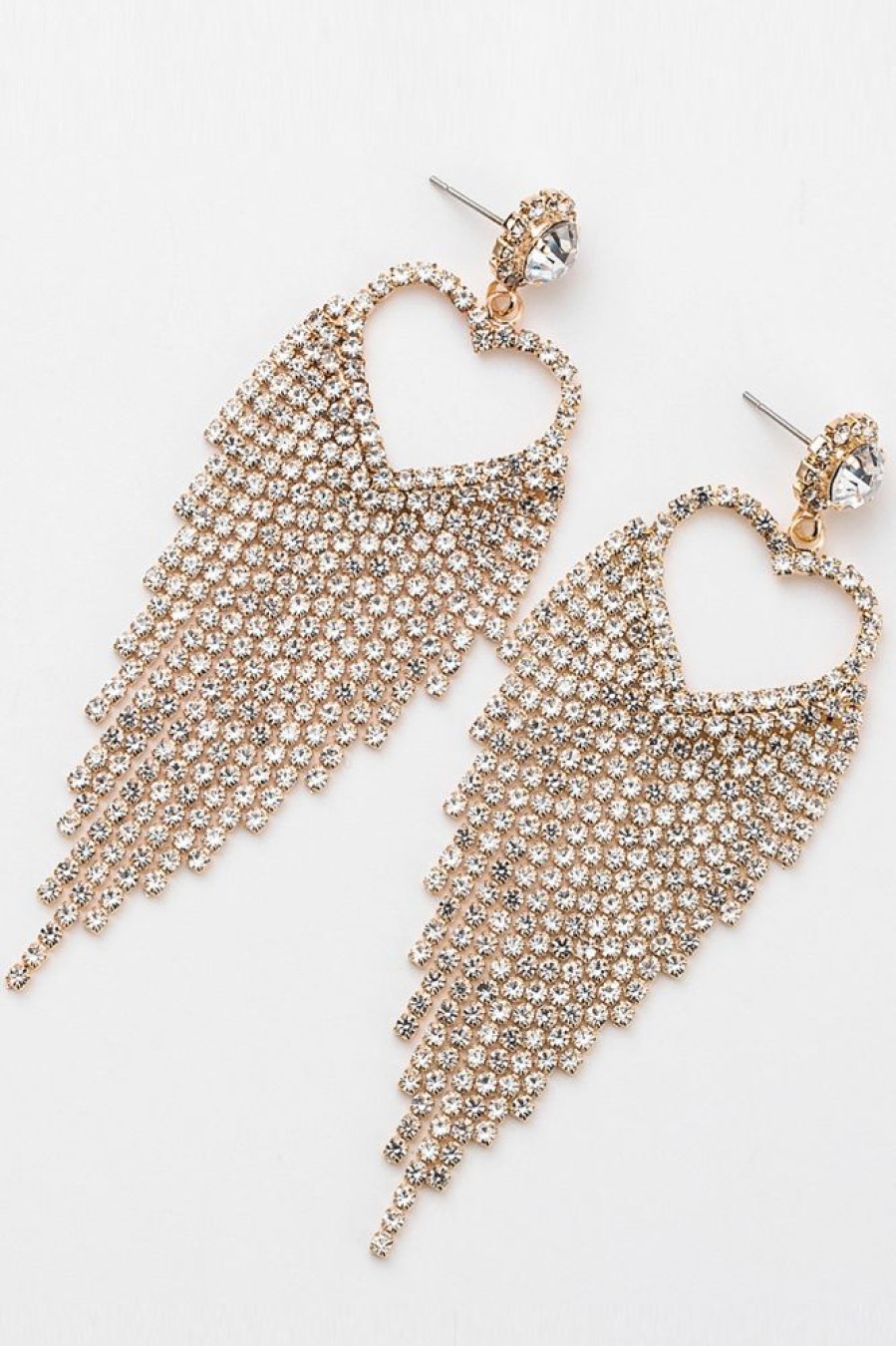 Homrain Rhinestone Sweetheart Earrings | Bridal Accessories