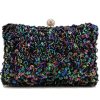 Homrain Black Sequins Prom Handbag | Handbags