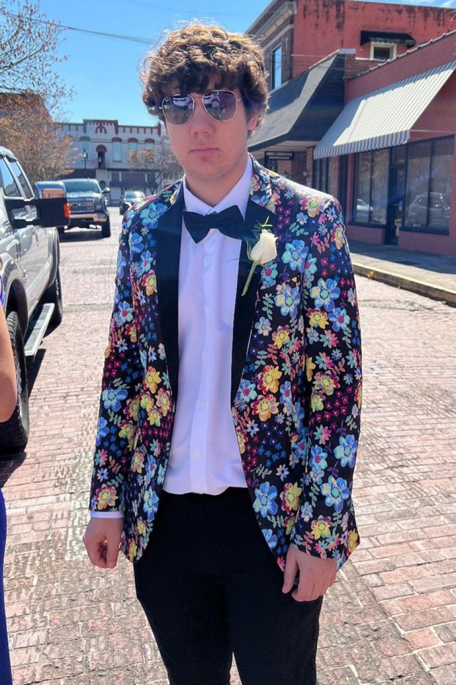 Homrain Floral Notched Lapel Prom Blazer For Men | Homecoming Suits